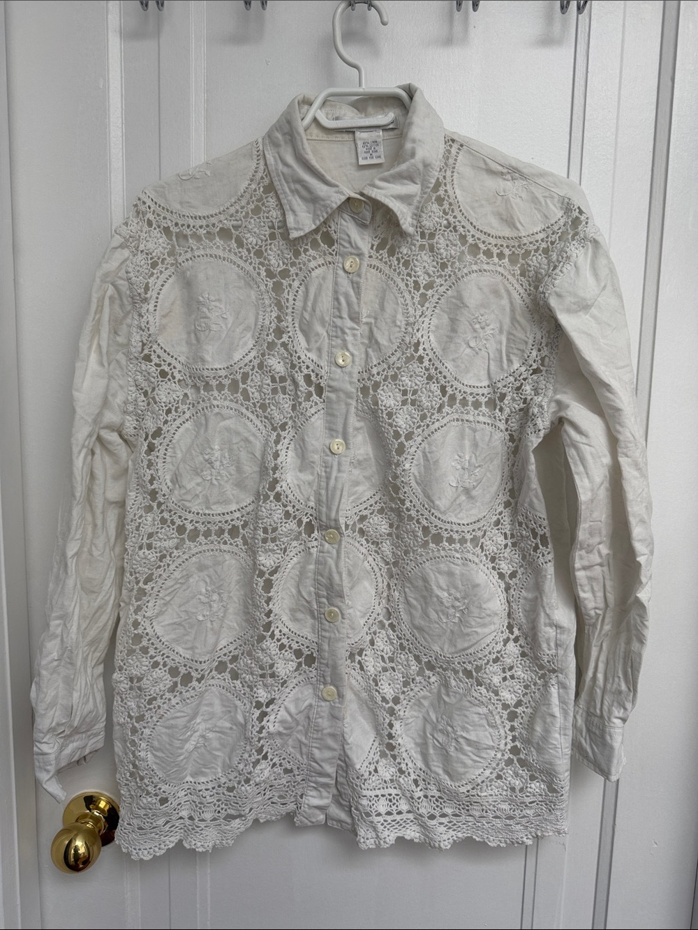 Vintage Doily Button Down Shirt